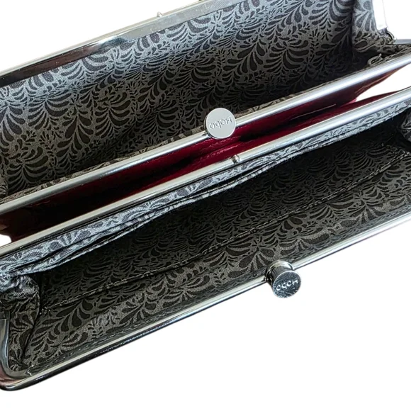 Hobo Lauren Leather Wallet Clutch Cardinal Red Retail $138 - Picture 6 of 12